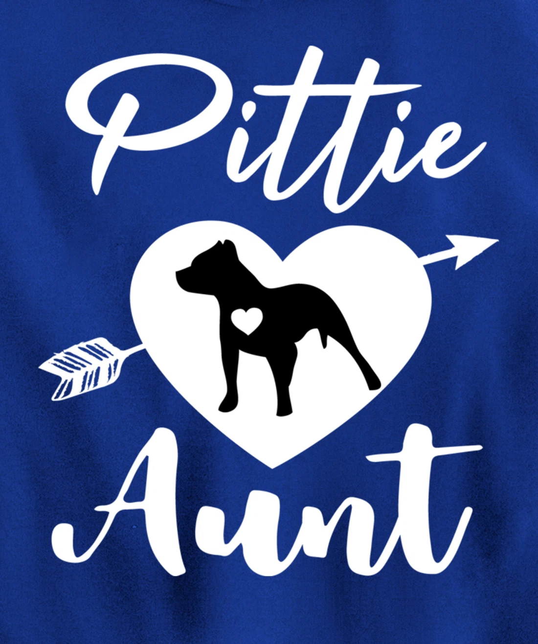 Pittie Aunt Cute Pitbull Auntie Heart Love Pit Bull Lover Pullover Hoodie