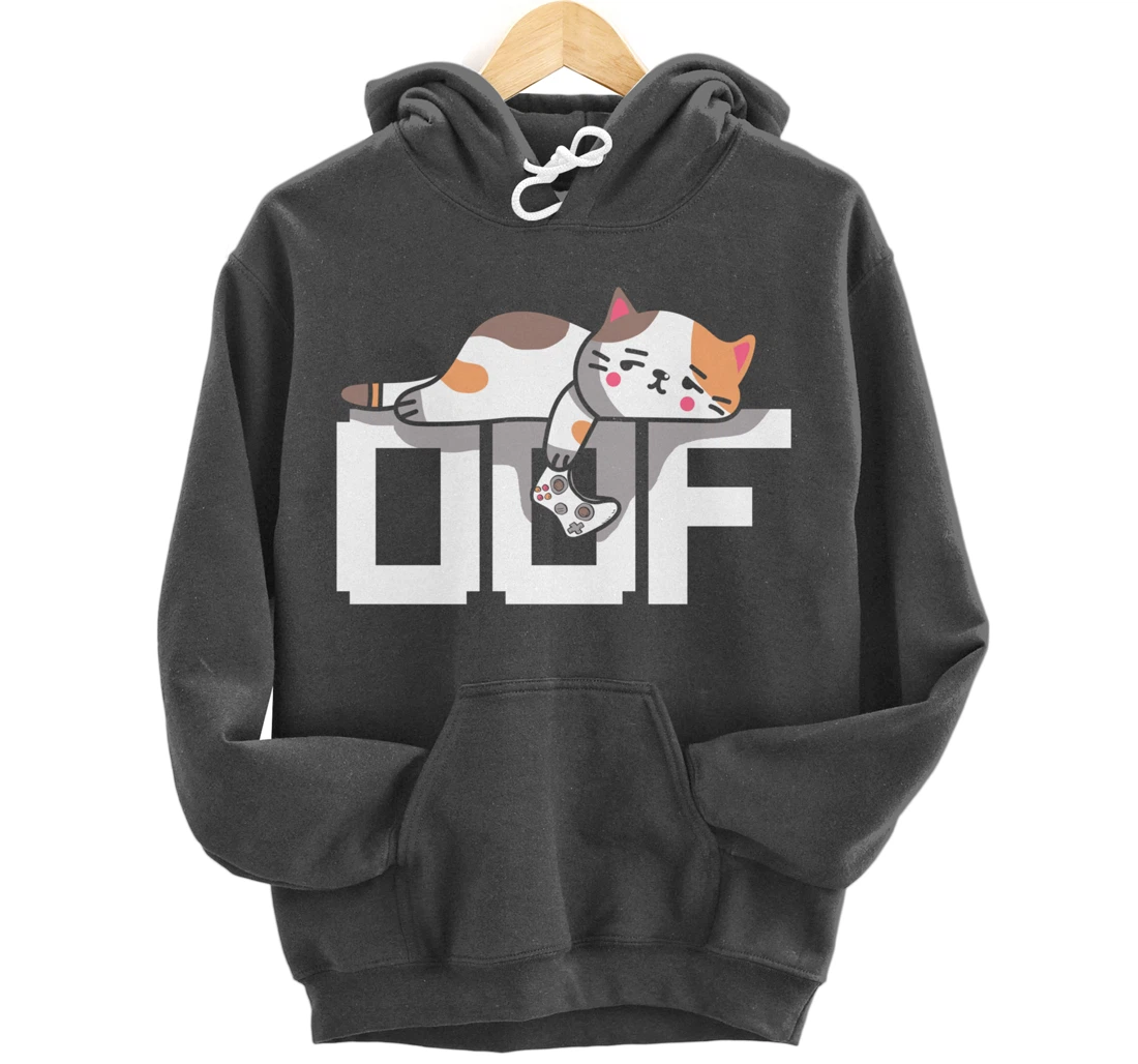 Oof Gamer Meme - Noob Internet Culture Gamer Cat Pullover Hoodie