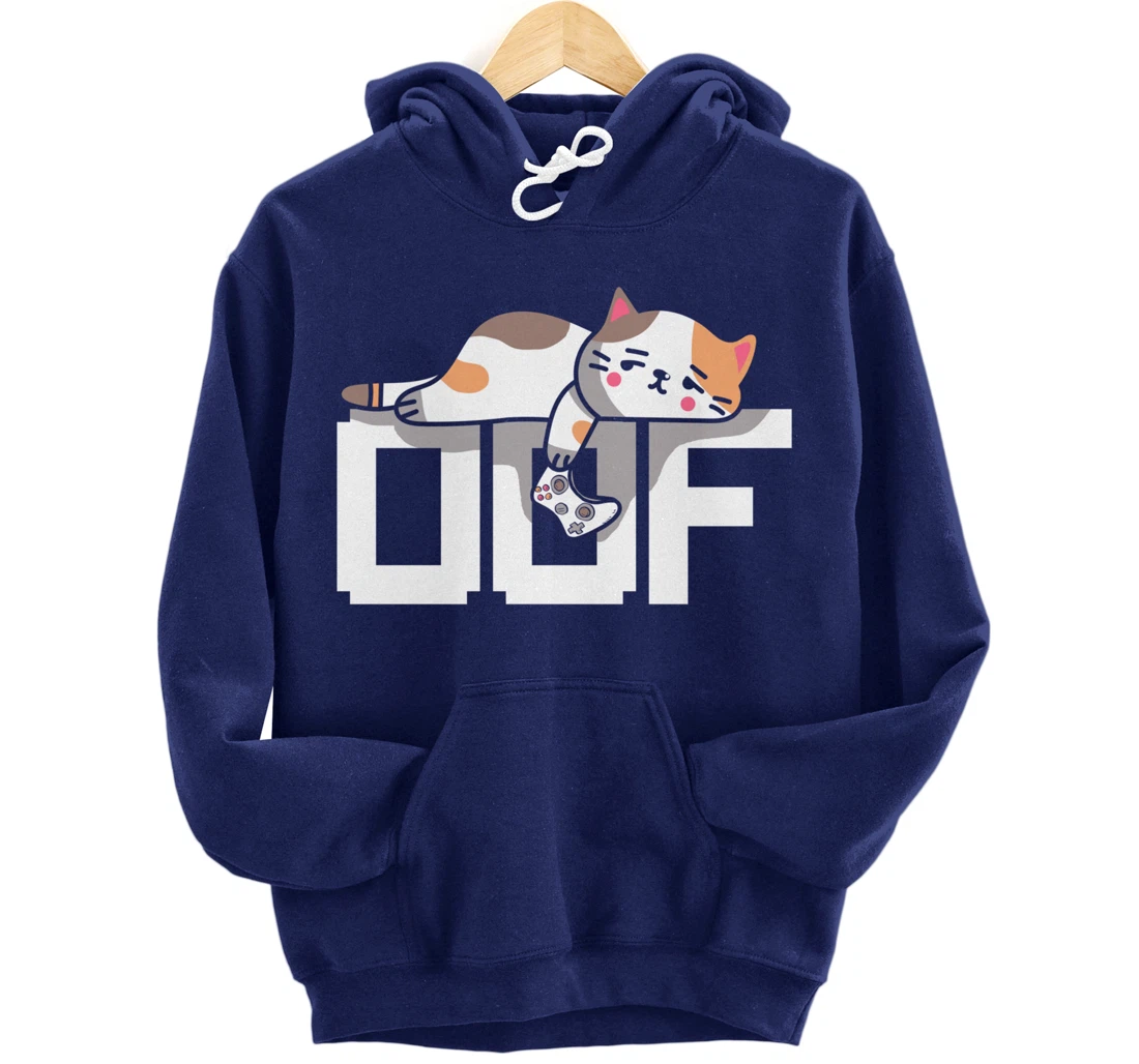 Oof Gamer Meme - Noob Internet Culture Gamer Cat Pullover Hoodie