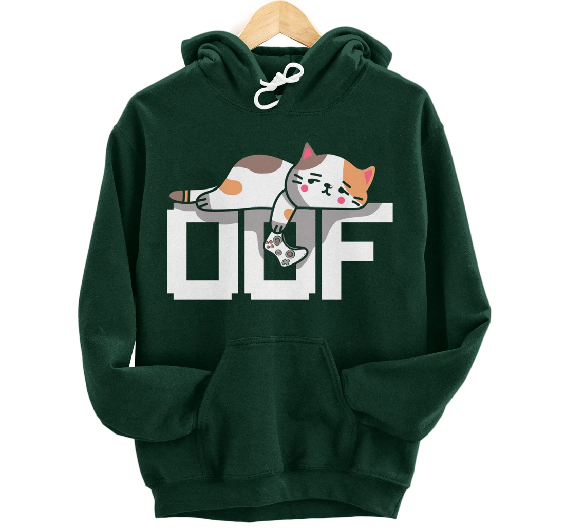 Oof Gamer Meme - Noob Internet Culture Gamer Cat Pullover Hoodie