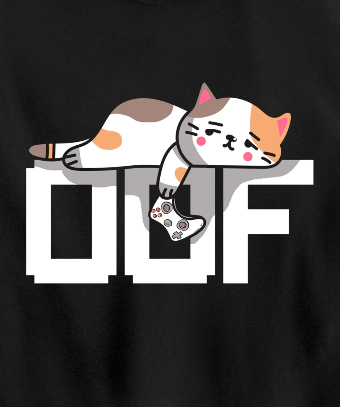Oof Gamer Meme - Noob Internet Culture Gamer Cat Pullover Hoodie
