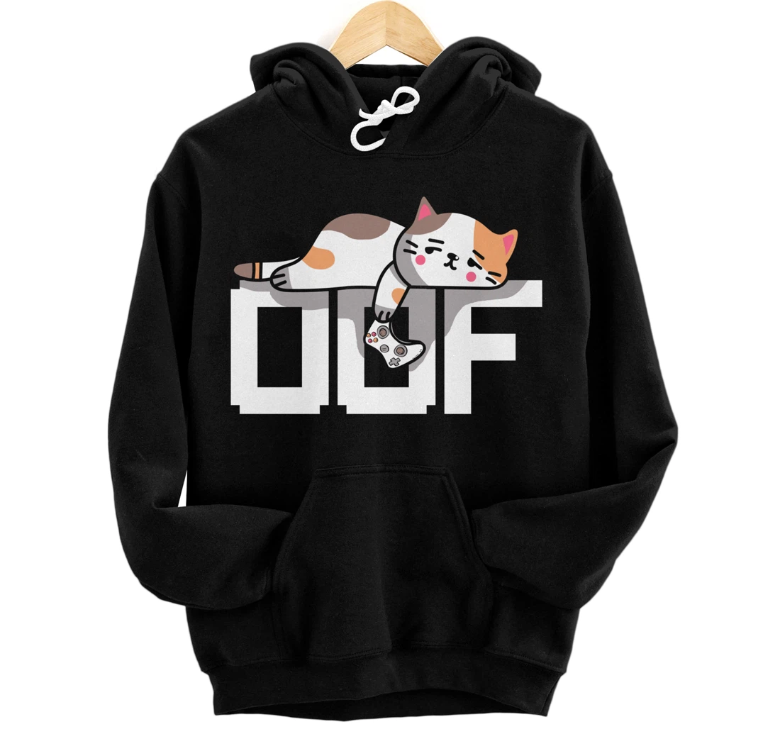 Oof Gamer Meme - Noob Internet Culture Gamer Cat Pullover Hoodie