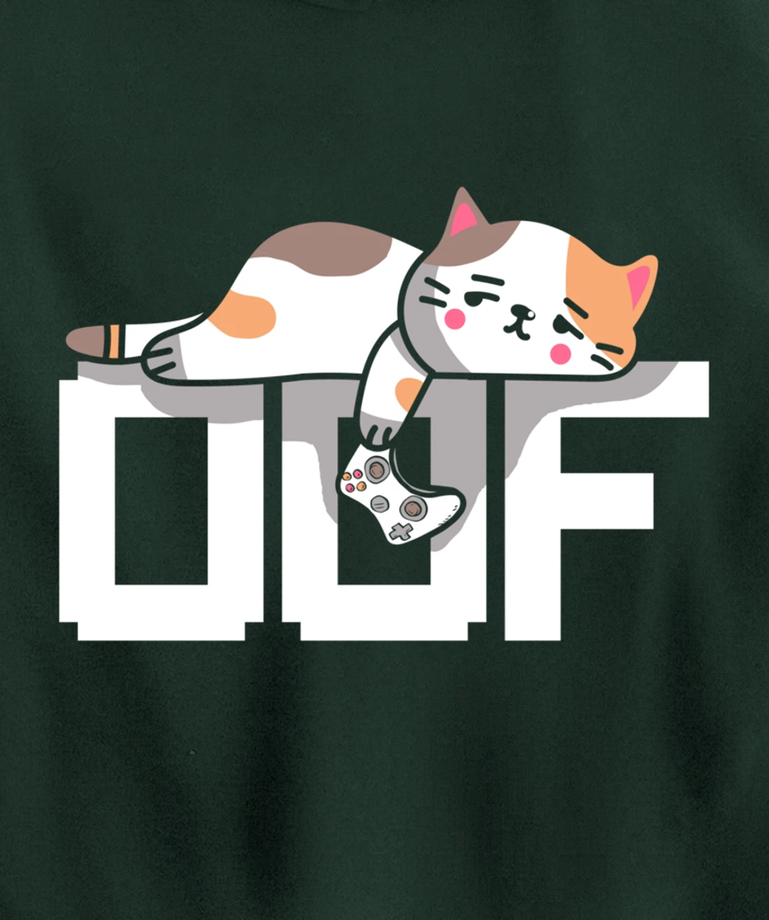 Oof Gamer Meme - Noob Internet Culture Gamer Cat Pullover Hoodie