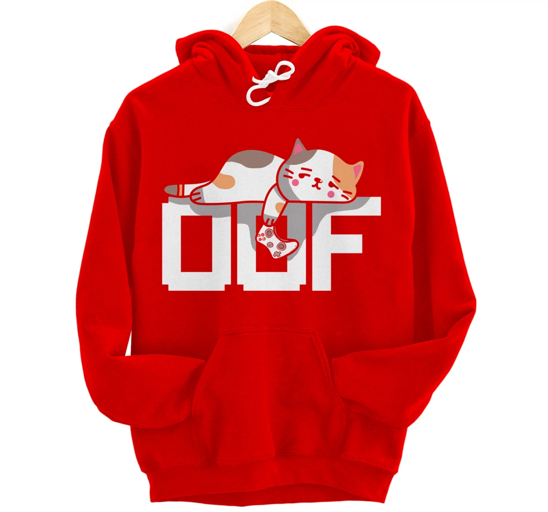 Oof Gamer Meme - Noob Internet Culture Gamer Cat Pullover Hoodie