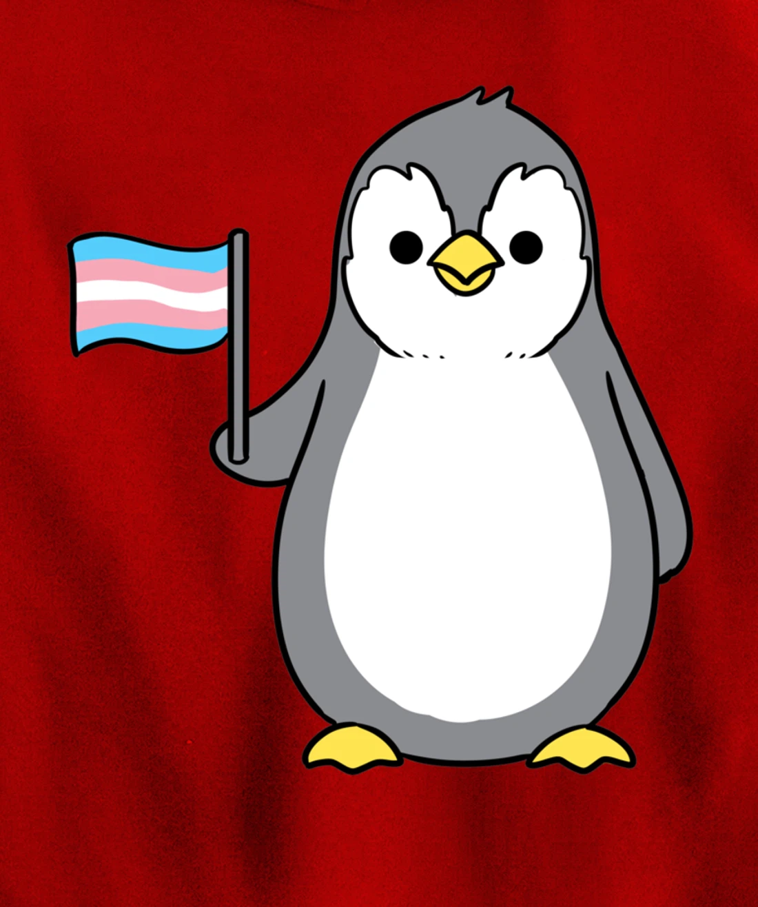Trans Pride Penguin Pullover Hoodie