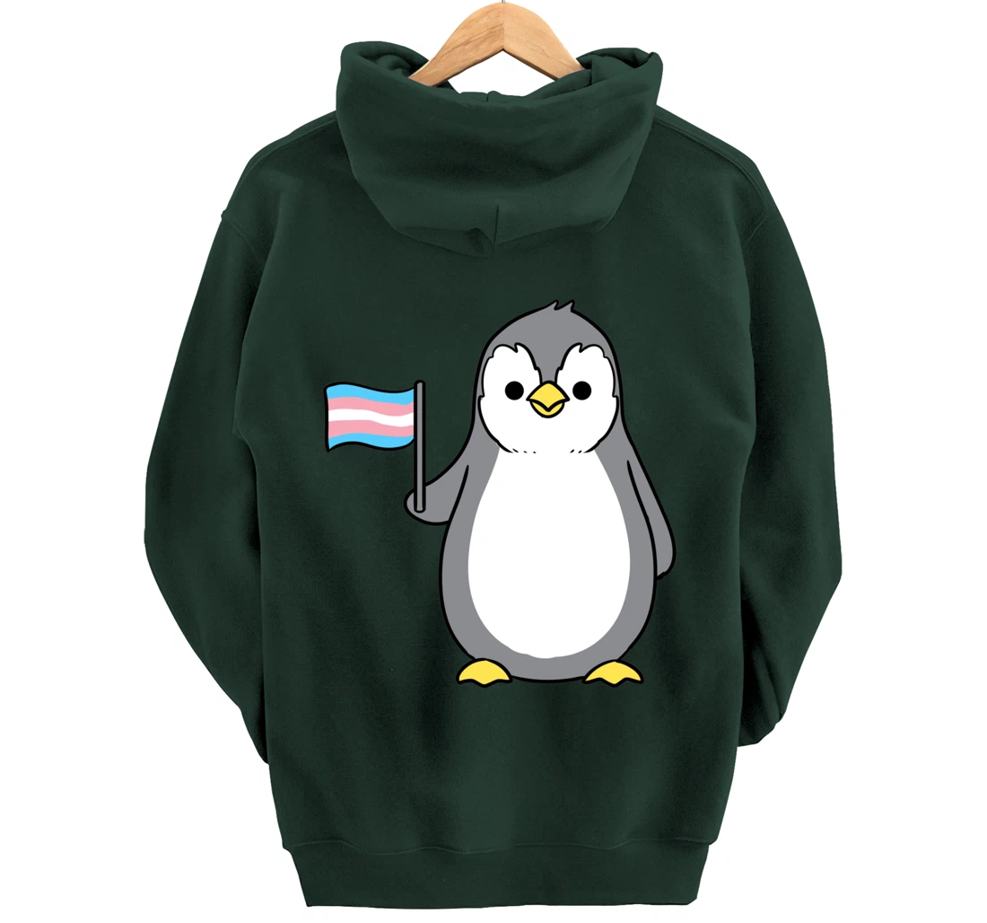 Trans Pride Penguin Pullover Hoodie