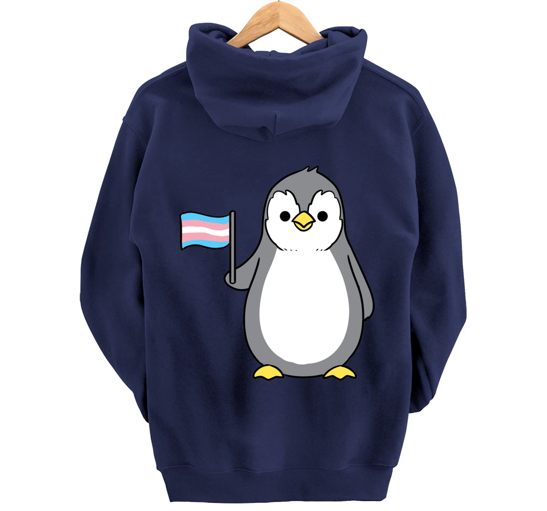 Trans Pride Penguin Pullover Hoodie