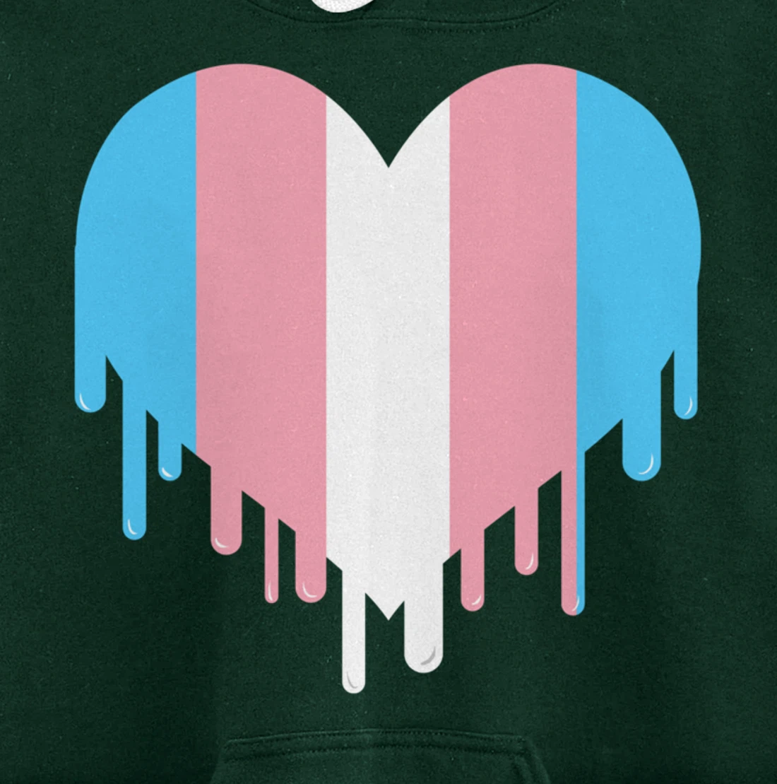 Dripping Transgender Heart Trans Pride Pullover Hoodie