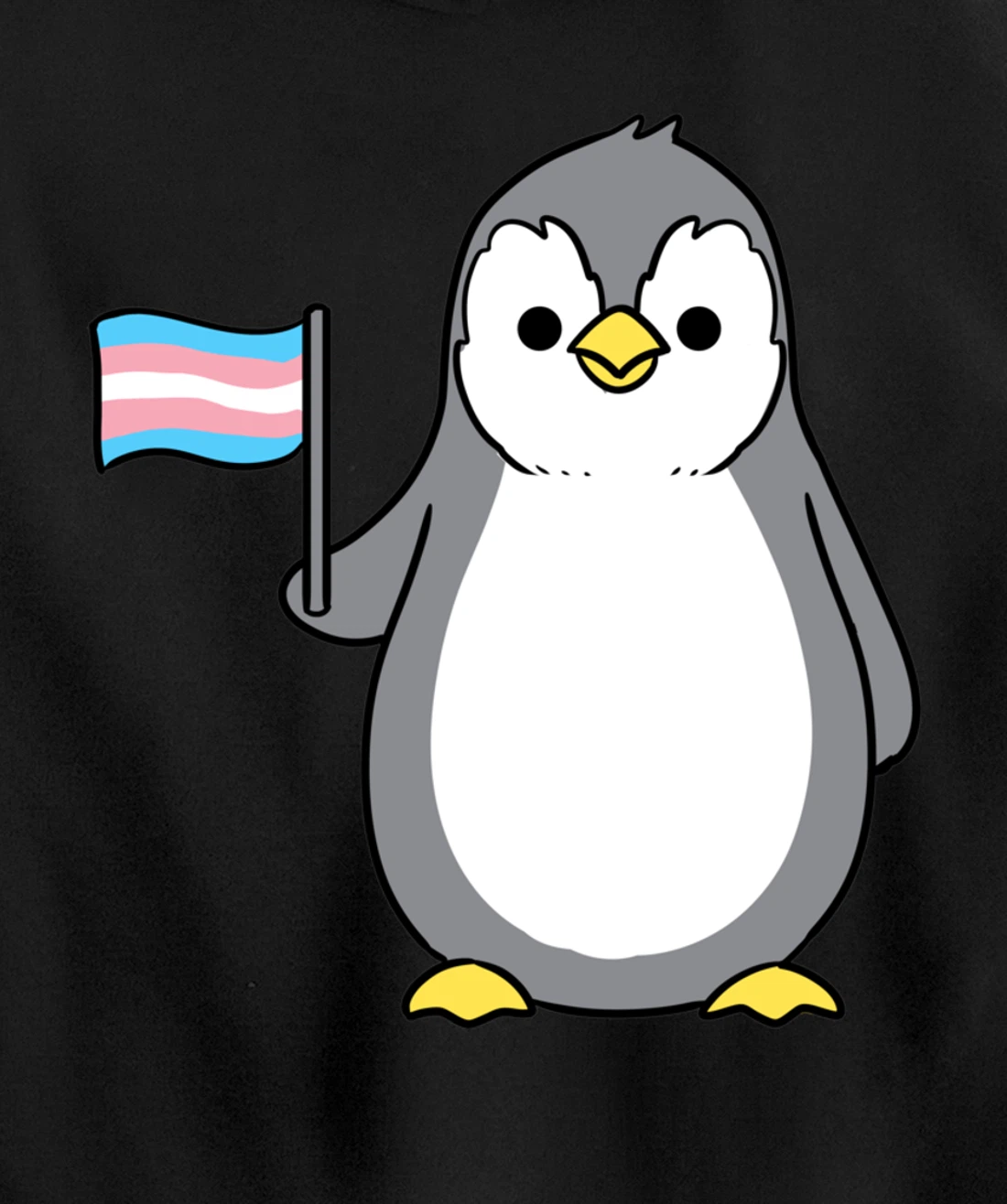 Trans Pride Penguin Pullover Hoodie