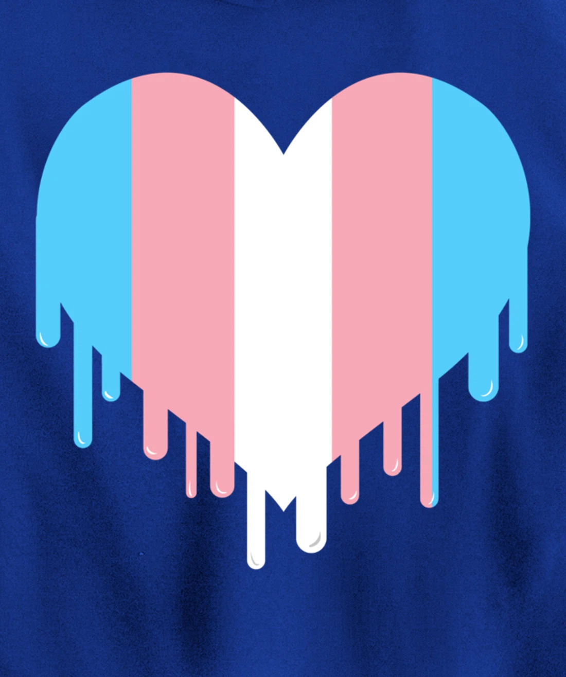 Dripping Transgender Heart Trans Pride Pullover Hoodie