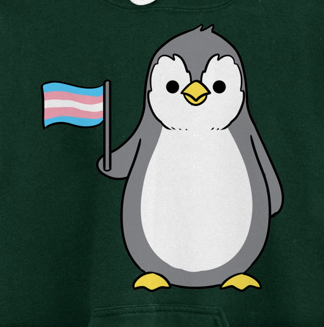 Trans Pride Penguin Pullover Hoodie