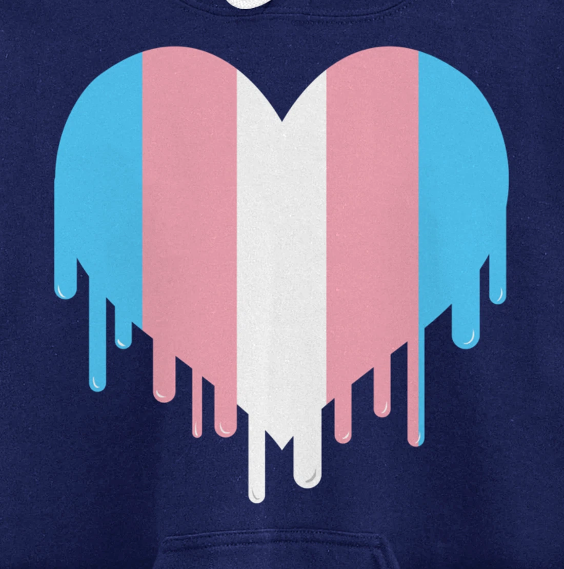 Dripping Transgender Heart Trans Pride Pullover Hoodie