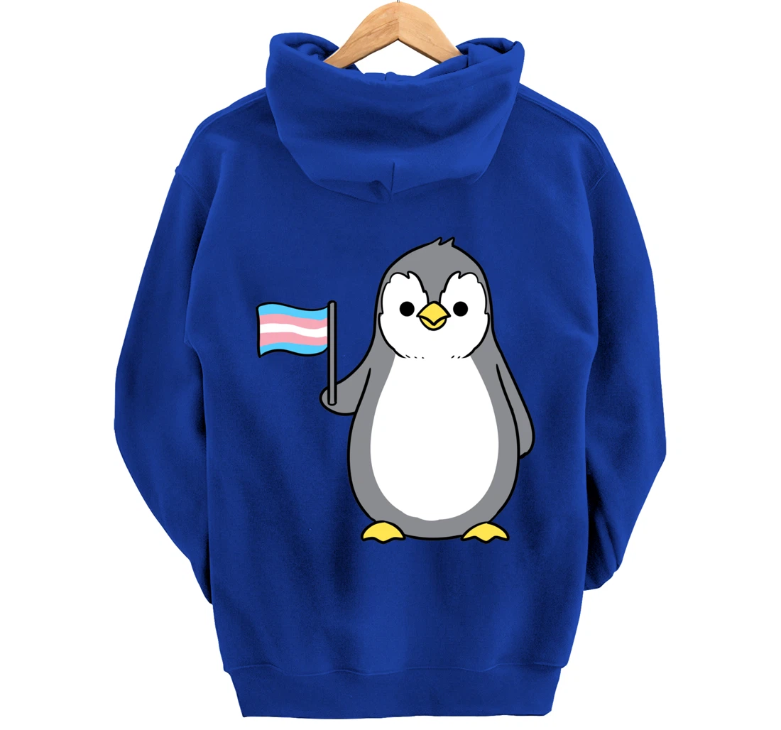 Trans Pride Penguin Pullover Hoodie