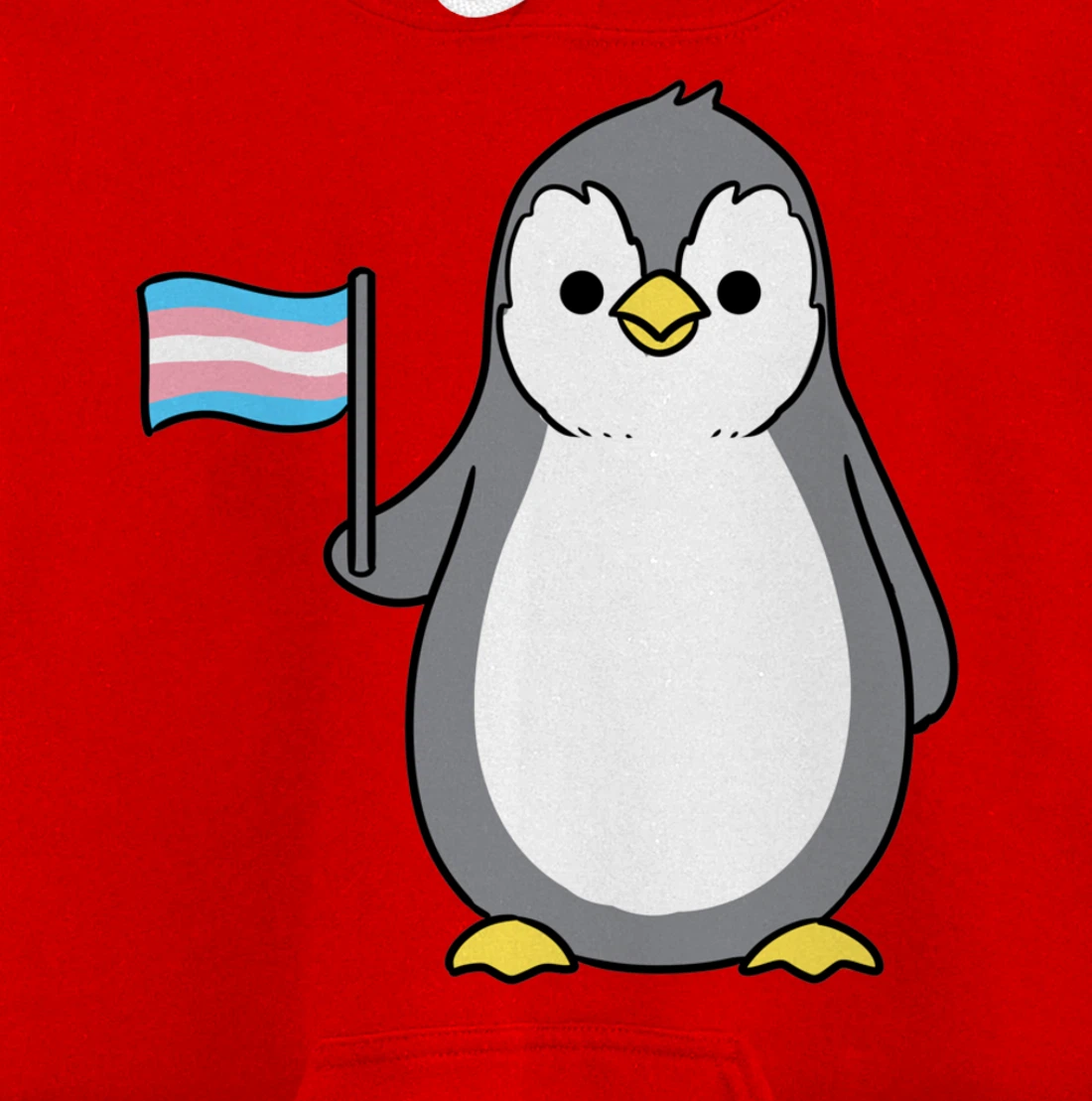 Trans Pride Penguin Pullover Hoodie