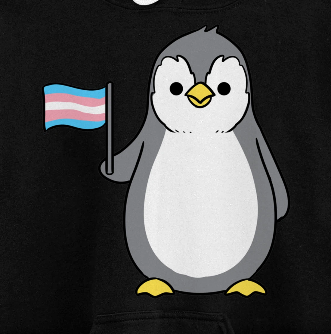 Trans Pride Penguin Pullover Hoodie