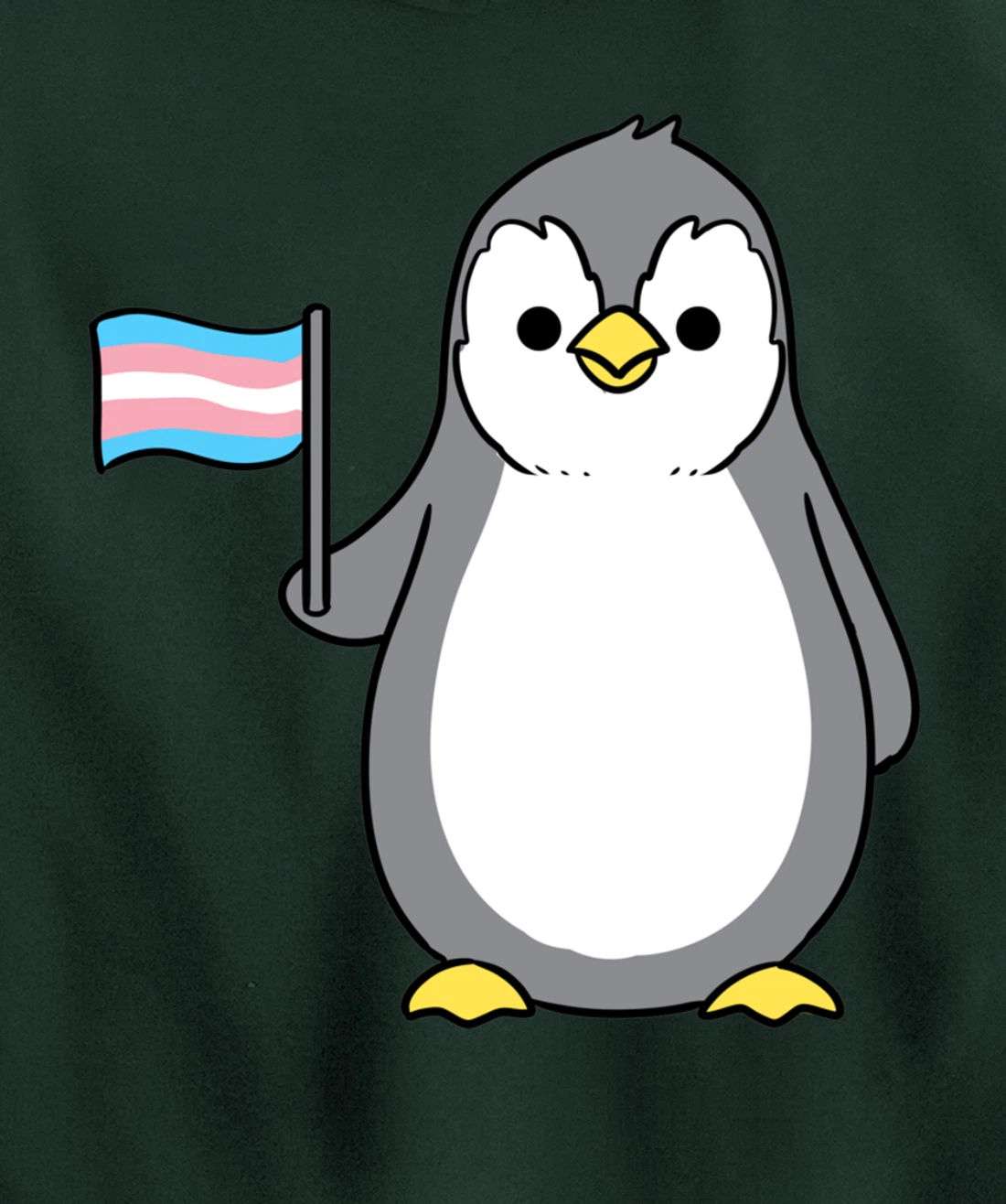 Trans Pride Penguin Pullover Hoodie