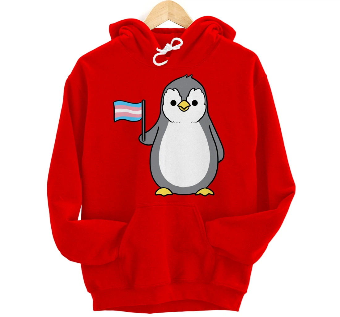 Trans Pride Penguin Pullover Hoodie