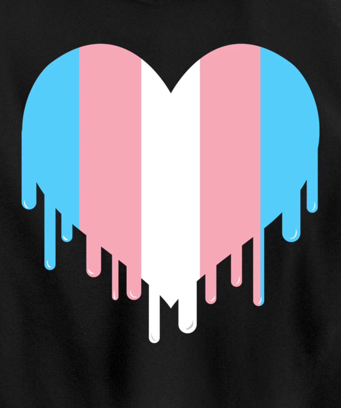 Dripping Transgender Heart Trans Pride Pullover Hoodie