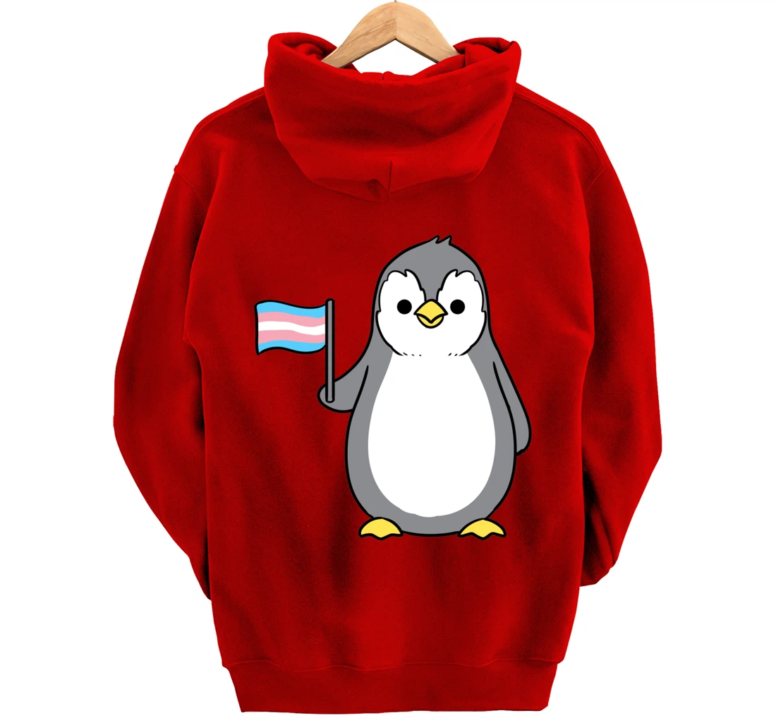Trans Pride Penguin Pullover Hoodie