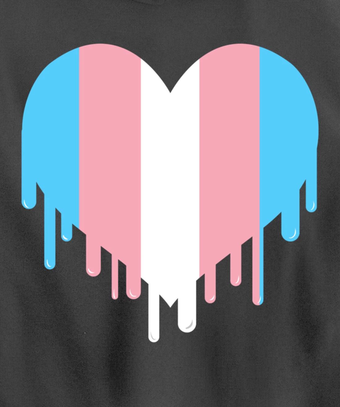 Dripping Transgender Heart Trans Pride Pullover Hoodie