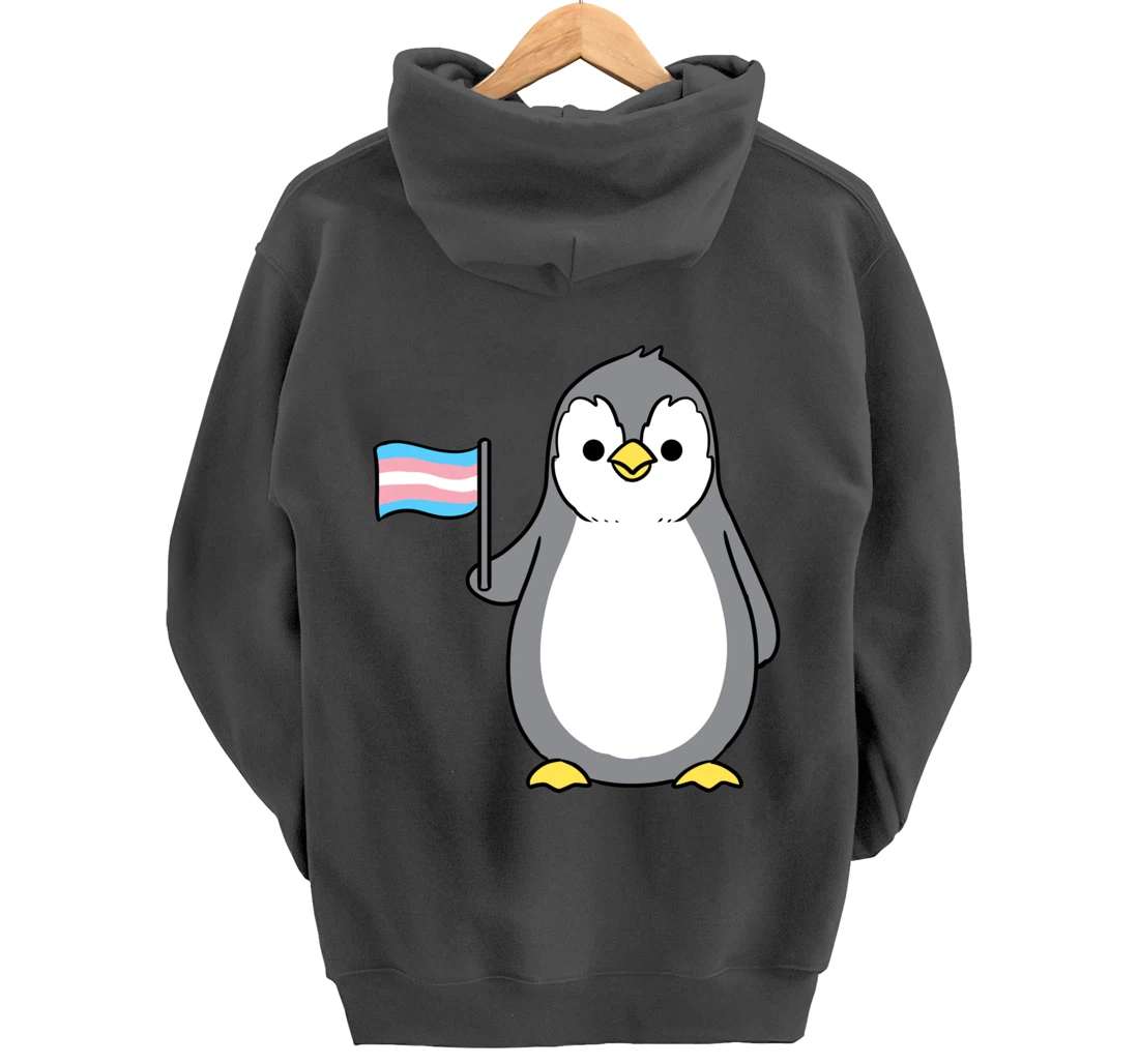 Trans Pride Penguin Pullover Hoodie