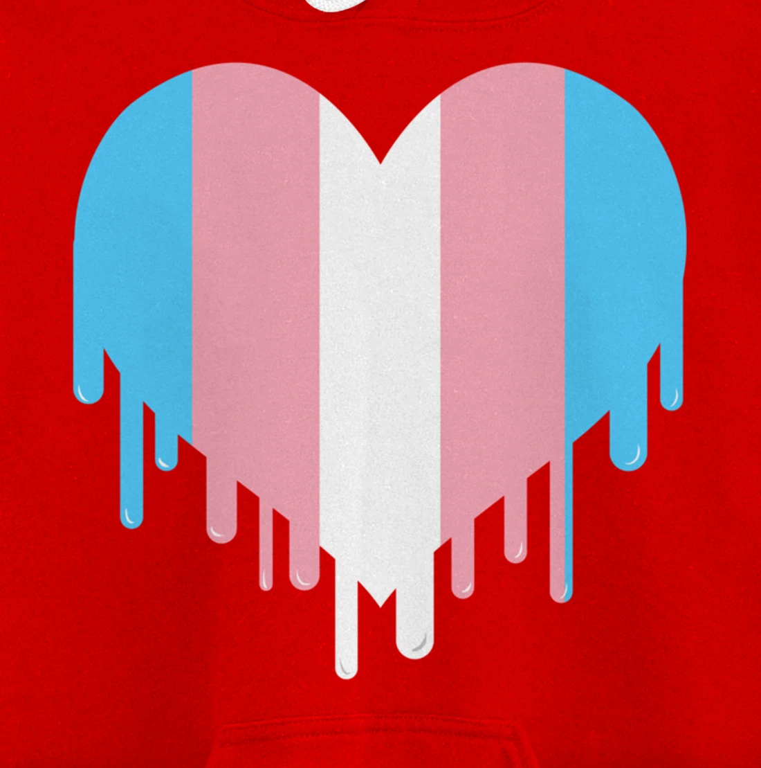 Dripping Transgender Heart Trans Pride Pullover Hoodie