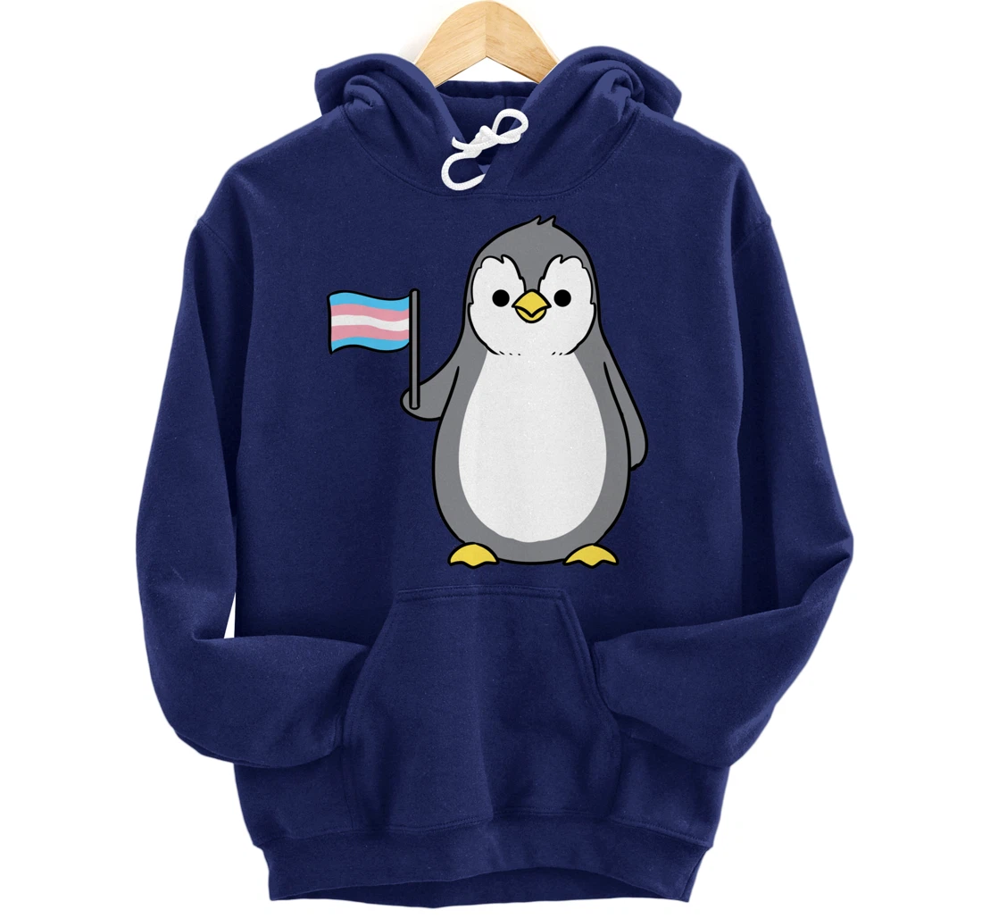 Trans Pride Penguin Pullover Hoodie