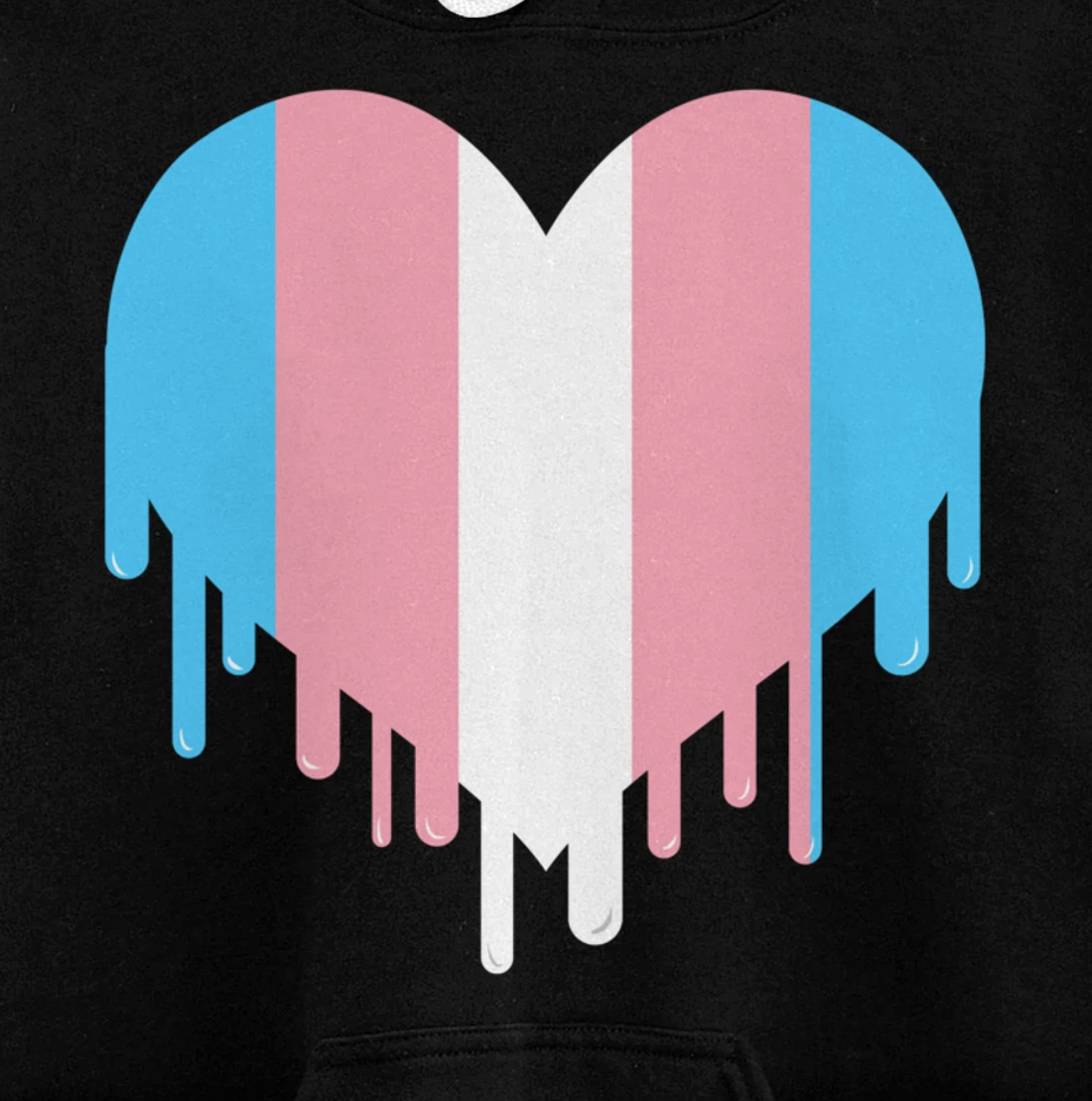 Dripping Transgender Heart Trans Pride Pullover Hoodie