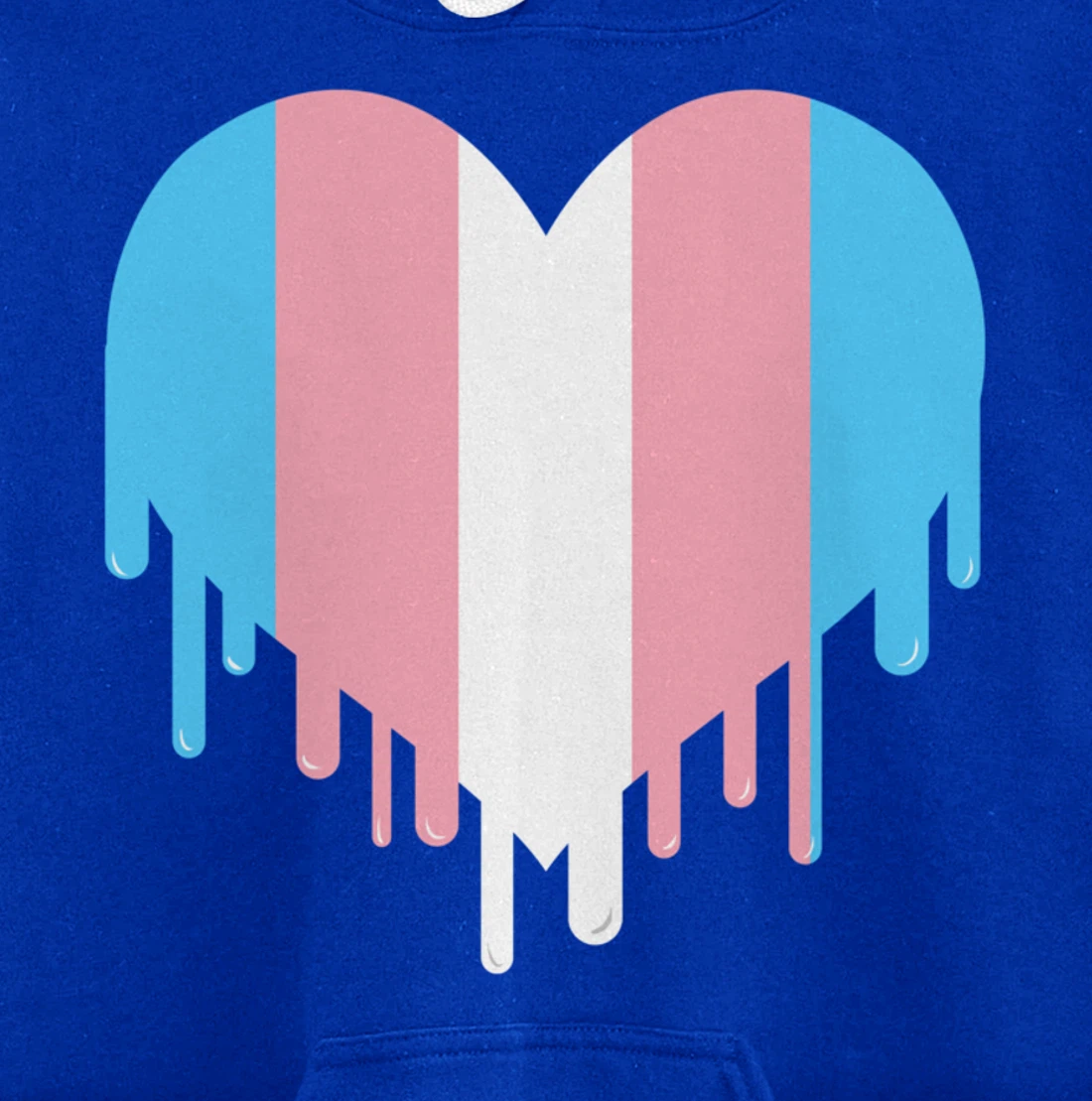 Dripping Transgender Heart Trans Pride Pullover Hoodie