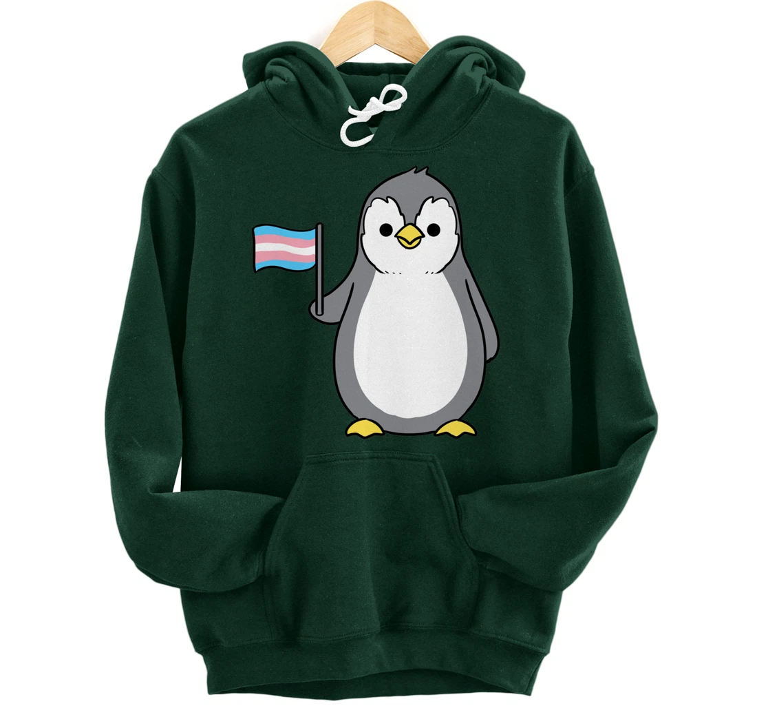 Trans Pride Penguin Pullover Hoodie
