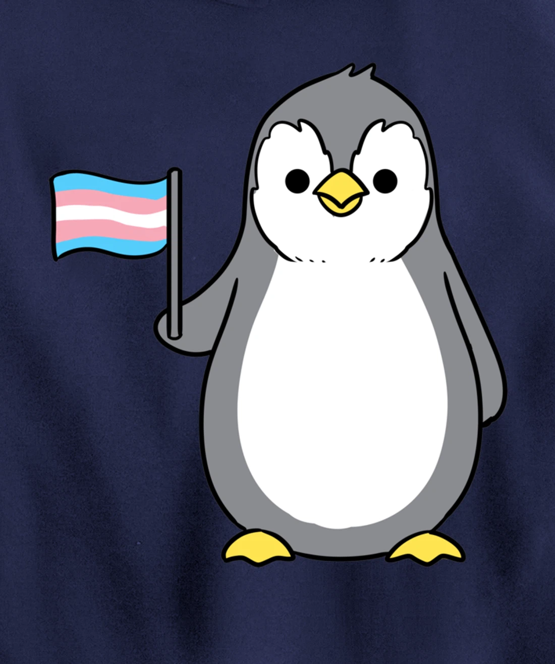 Trans Pride Penguin Pullover Hoodie