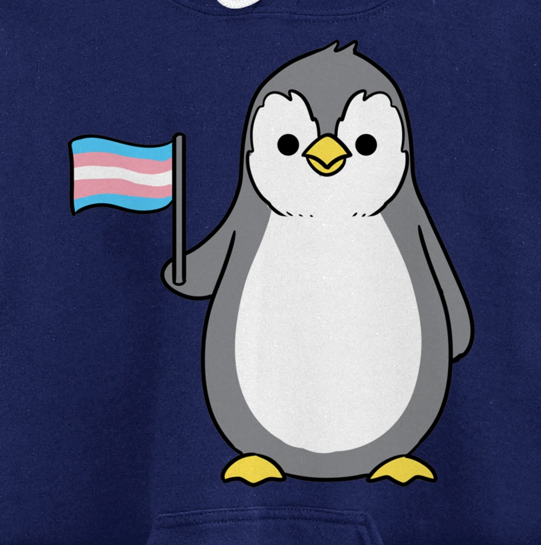 Trans Pride Penguin Pullover Hoodie