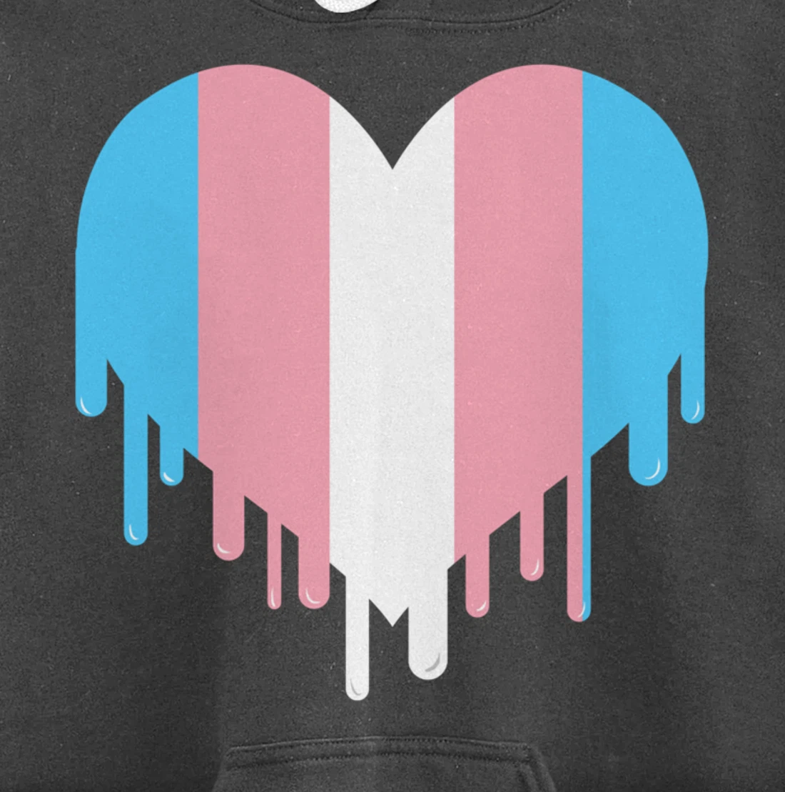 Dripping Transgender Heart Trans Pride Pullover Hoodie