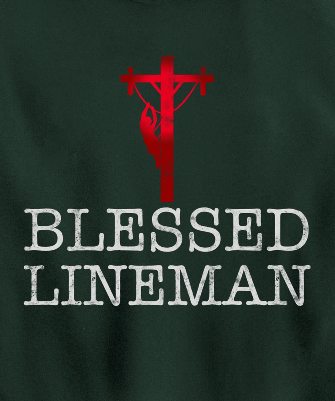 Blessed Lineman gift for Christian Lineman Pullover Hoodie