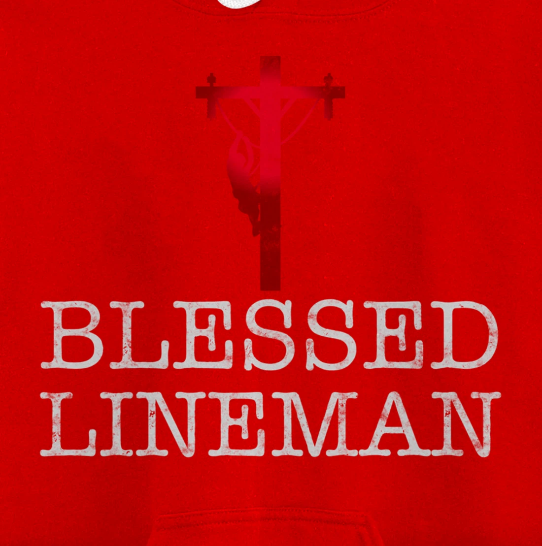 Blessed Lineman gift for Christian Lineman Pullover Hoodie