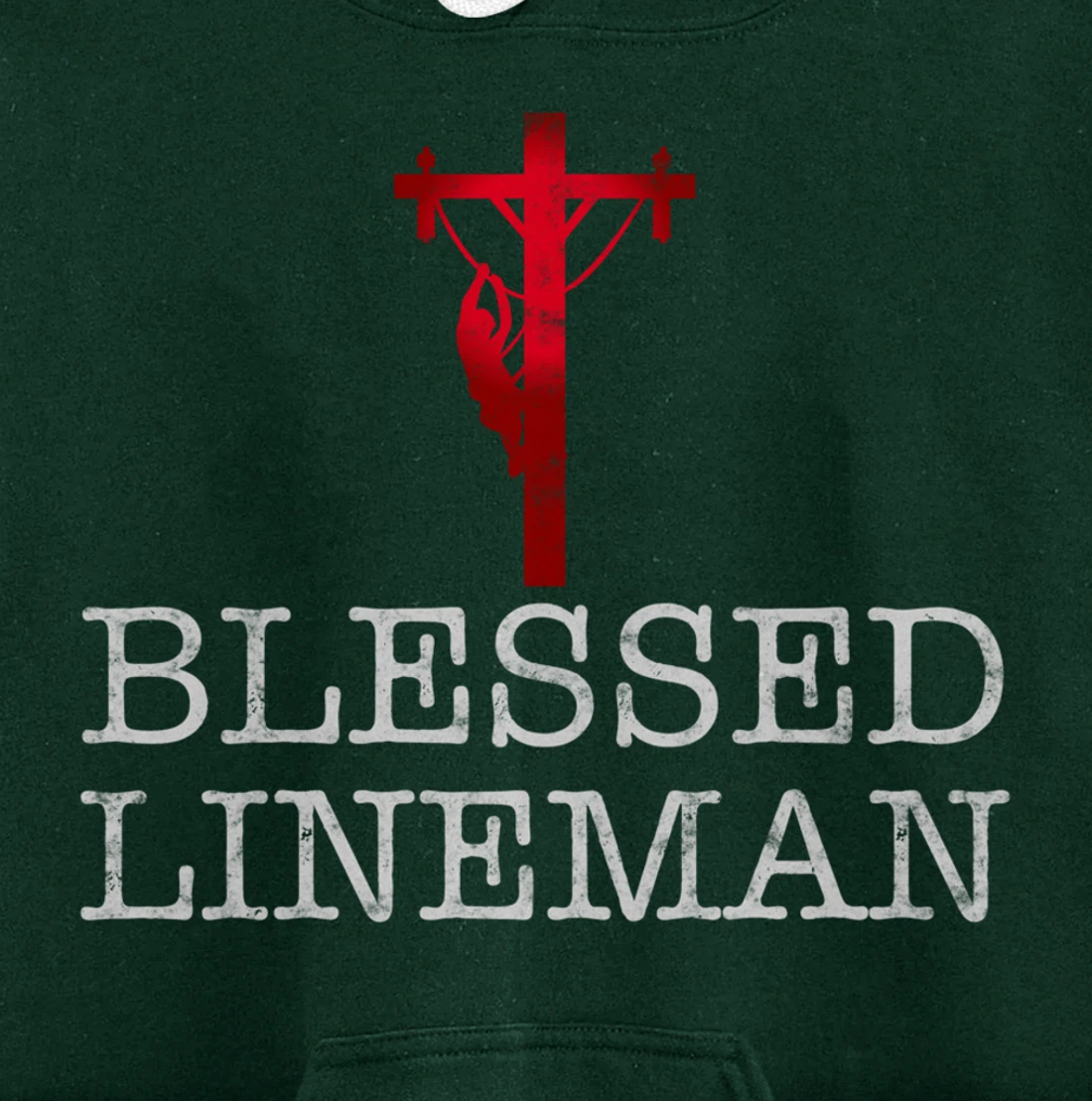 Blessed Lineman gift for Christian Lineman Pullover Hoodie