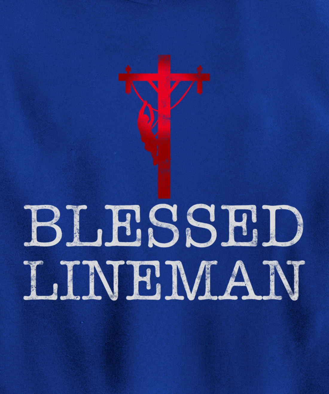 Blessed Lineman gift for Christian Lineman Pullover Hoodie