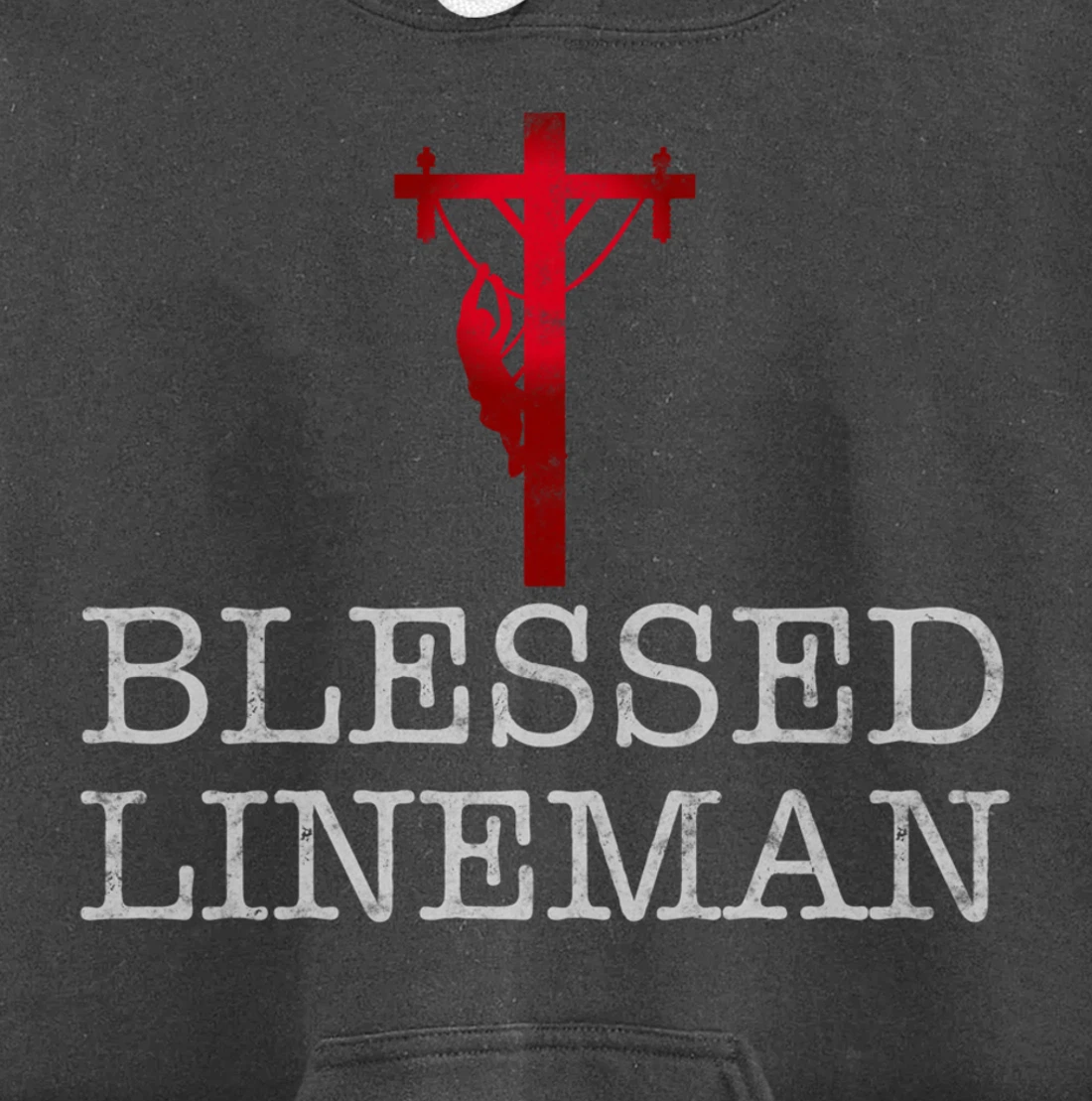 Blessed Lineman gift for Christian Lineman Pullover Hoodie