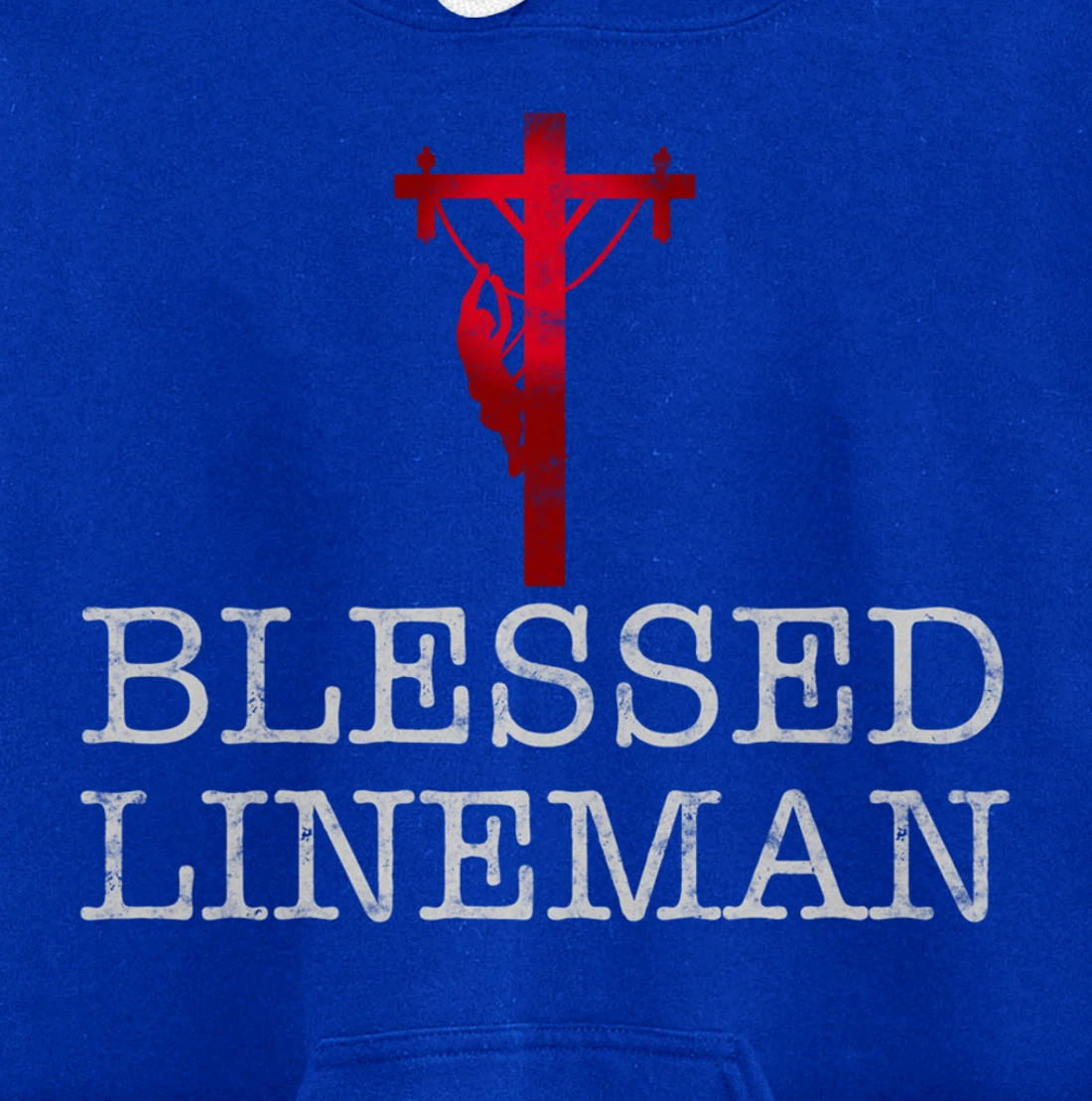 Blessed Lineman gift for Christian Lineman Pullover Hoodie