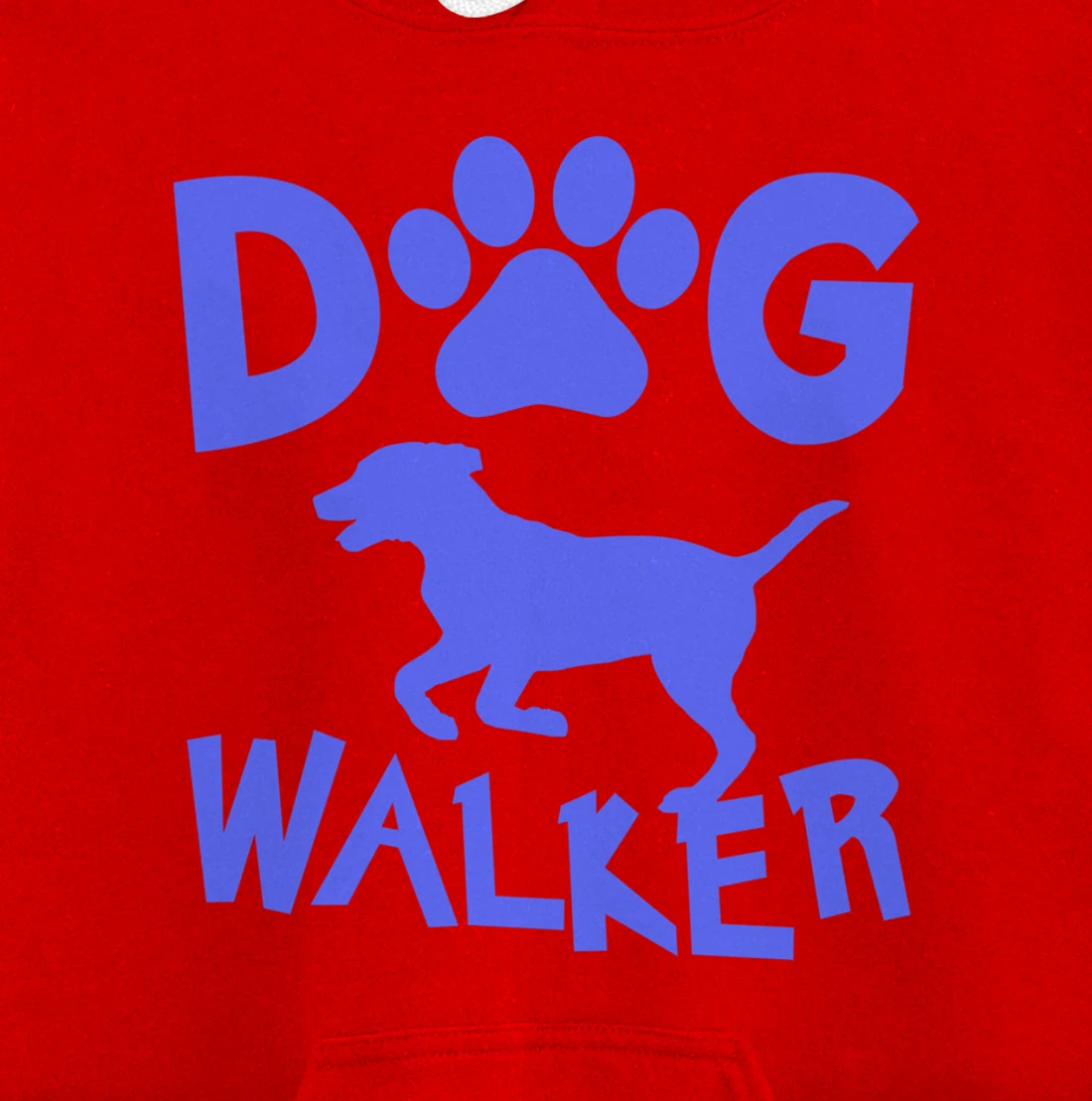Dog Walker Dog and Paw Print Pullover Hoodie