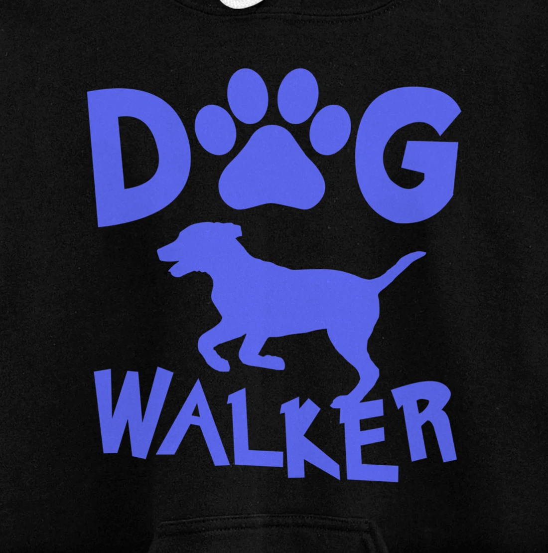 Dog Walker Dog and Paw Print Pullover Hoodie