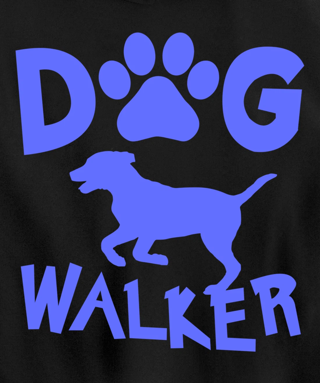 Dog Walker Dog and Paw Print Pullover Hoodie