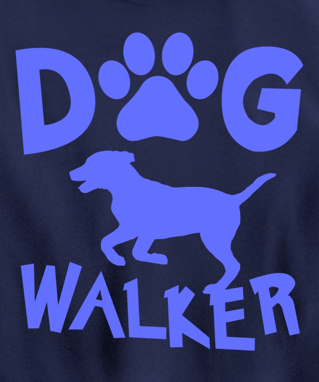 Dog Walker Dog and Paw Print Pullover Hoodie