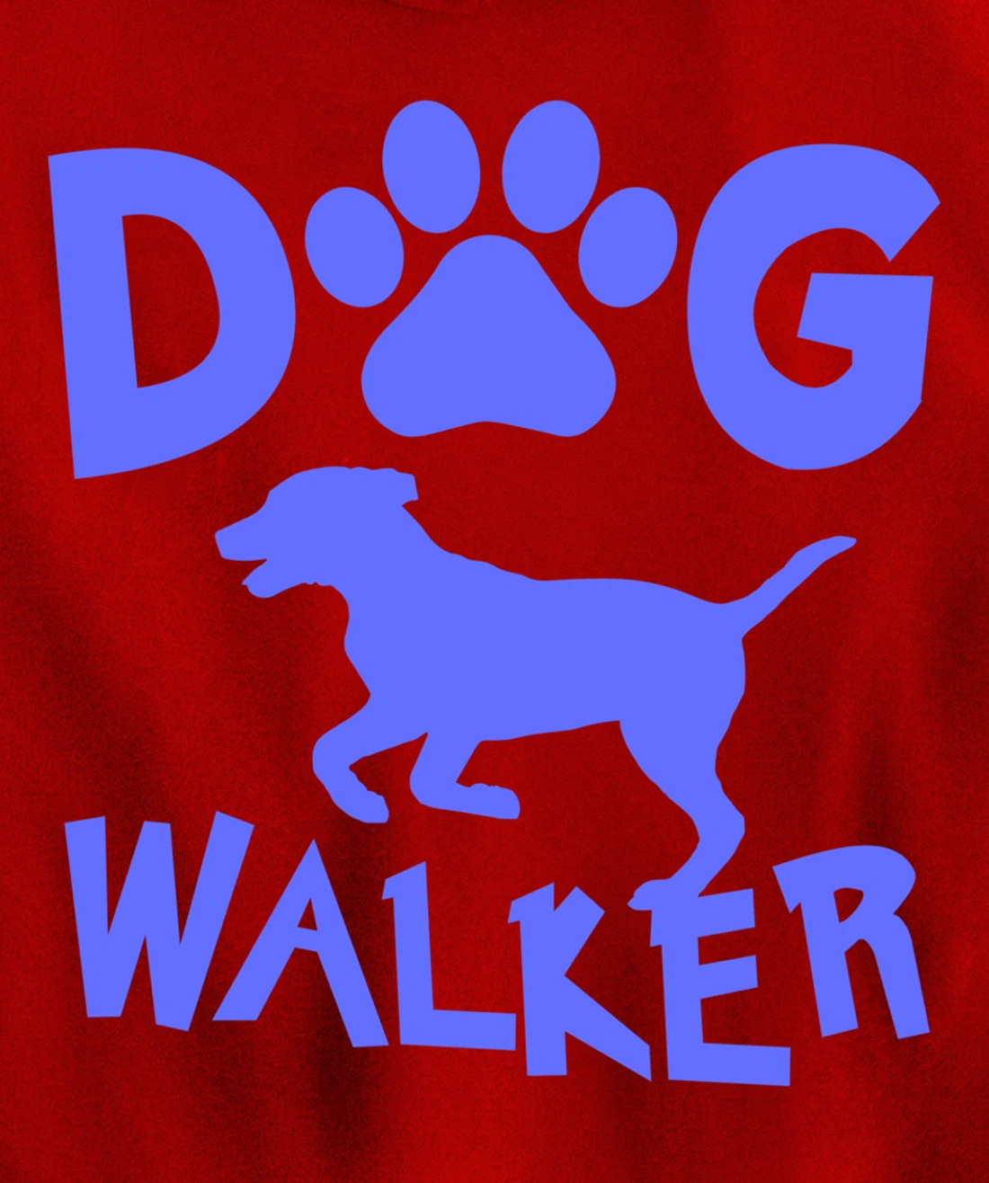 Dog Walker Dog and Paw Print Pullover Hoodie
