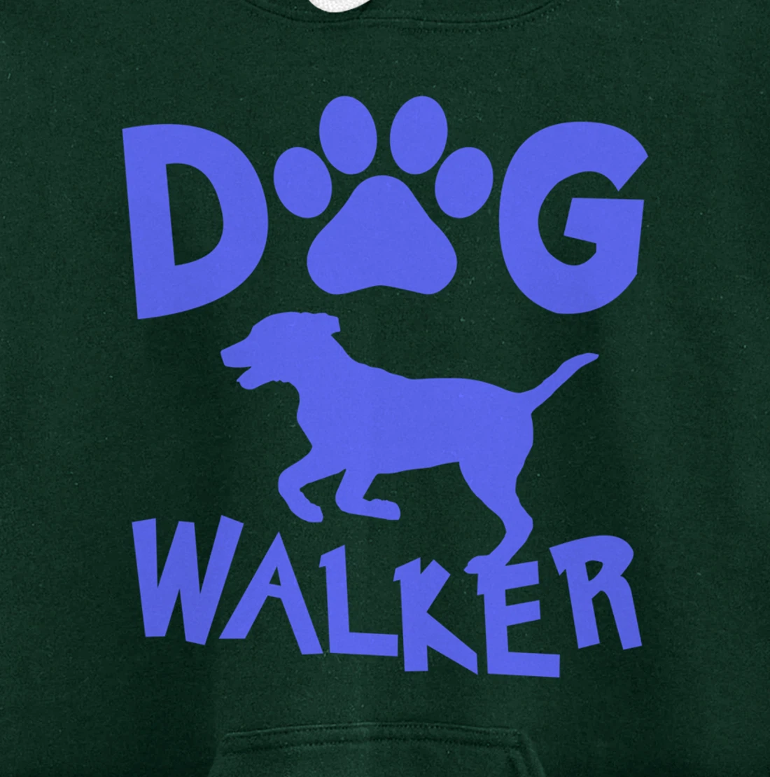 Dog Walker Dog and Paw Print Pullover Hoodie