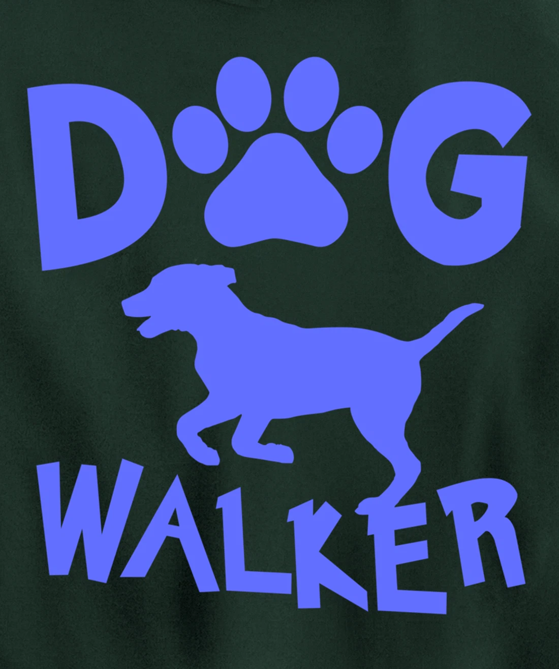 Dog Walker Dog and Paw Print Pullover Hoodie