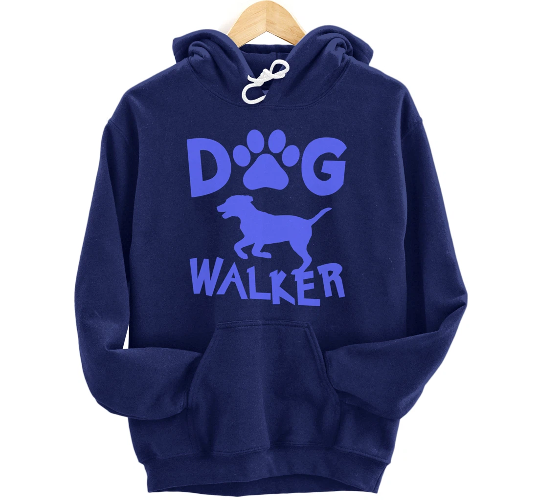 Dog Walker Dog and Paw Print Pullover Hoodie