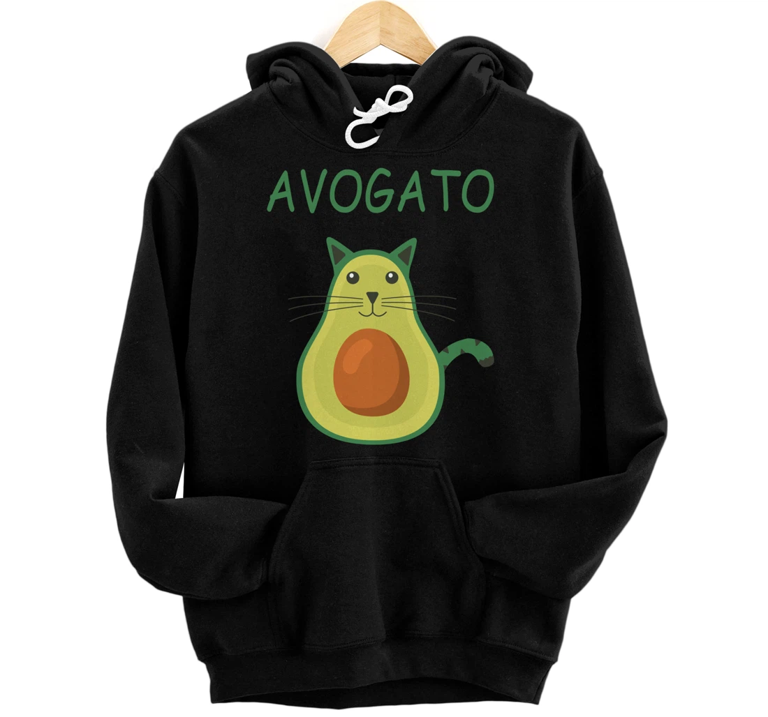 Vegan Avocado Cat I Siam Cat Meme I Carnival - Avogato Cat Pullover Hoodie
