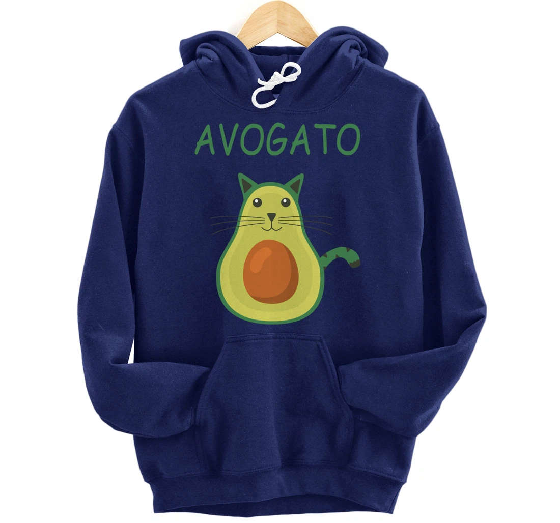 Vegan Avocado Cat I Siam Cat Meme I Carnival - Avogato Cat Pullover Hoodie