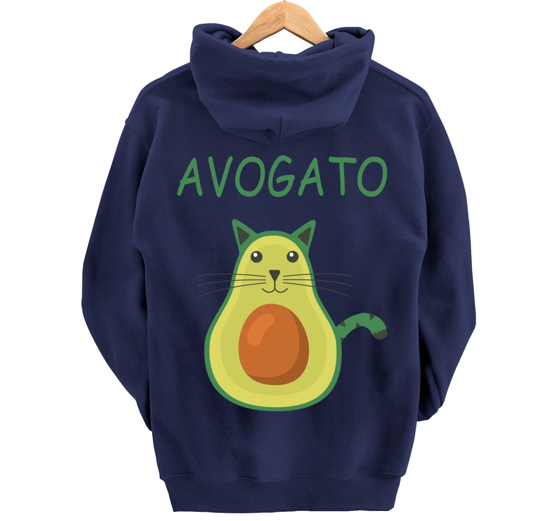 Vegan Avocado Cat I Siam Cat Meme I Carnival - Avogato Cat Pullover Hoodie